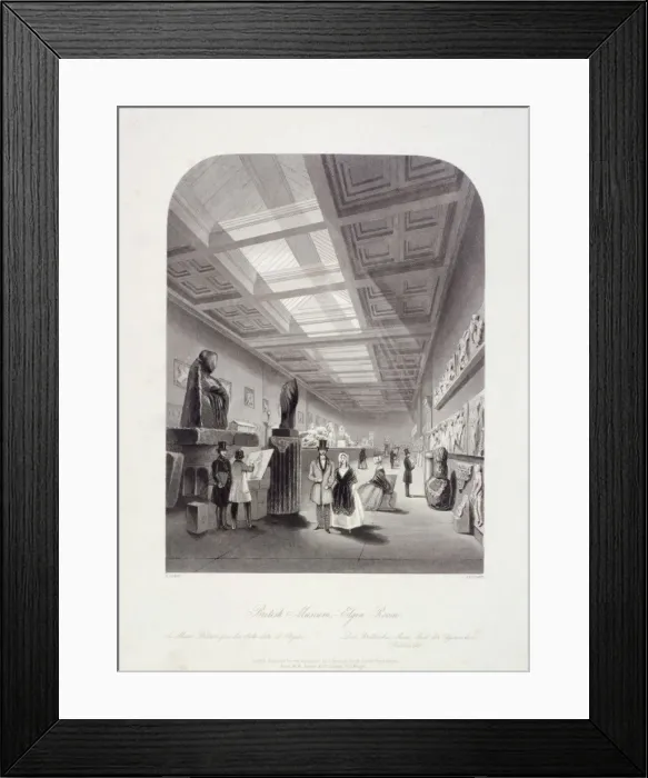 Framed Print : The Elgin Room, British Museum, Holborn, London, c1850. Artist: William Radclyffe Framed Print : The Elgin Room, British Museum, Holborn, London, c1850. Artist: William Radclyffe