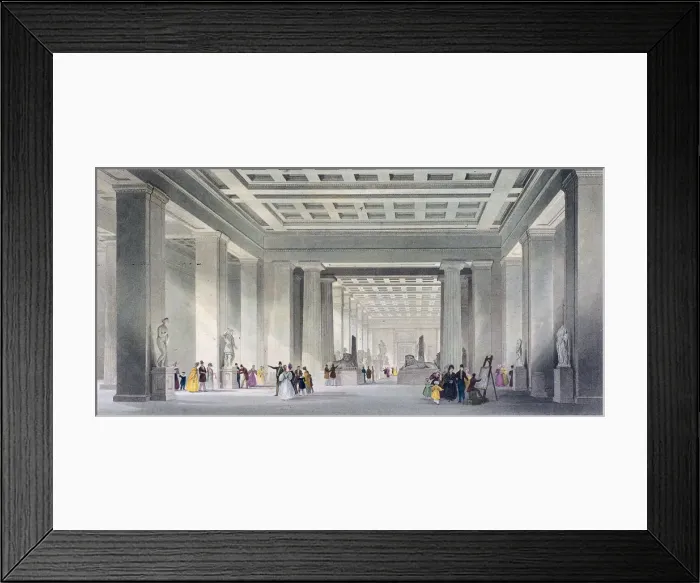 Framed Print : The Grand Central and Egyptian Saloons, British Museum, Holborn, London, c1836. Artist Framed Print : The Grand Central and Egyptian Saloons, British Museum, Holborn, London, c1836. Artist