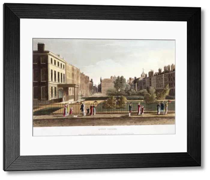 Framed Print : Queen Square, Holborn, London, 1812 Framed Print : Queen Square, Holborn, London, 1812