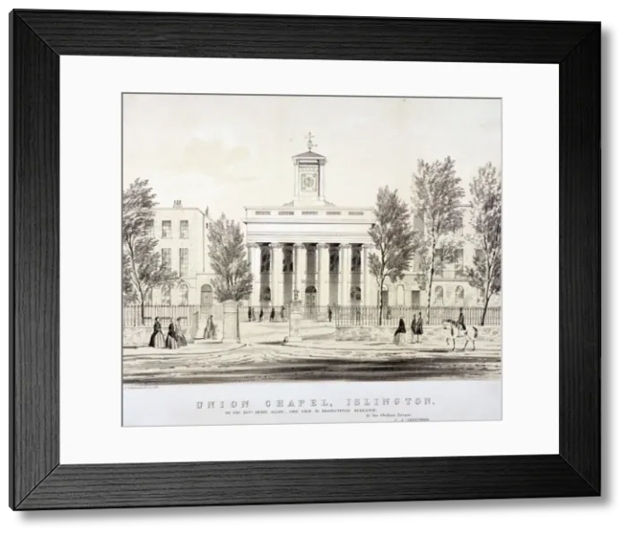 Framed Print : The Union Chapel, Islington, London, c1850. Artist: CJ Greenwood Framed Print : The Union Chapel, Islington, London, c1850. Artist: CJ Greenwood