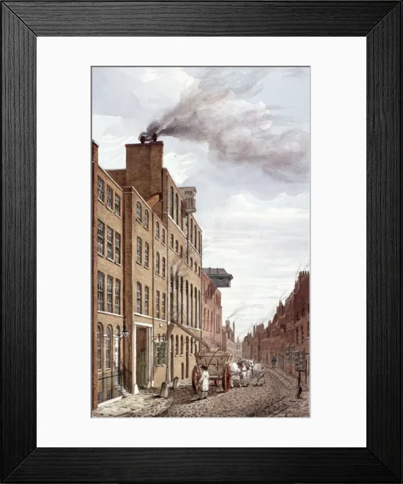 Framed Print : Clerkenwell Road, Finsbury, London, c1800 Framed Print : Clerkenwell Road, Finsbury, London, c1800