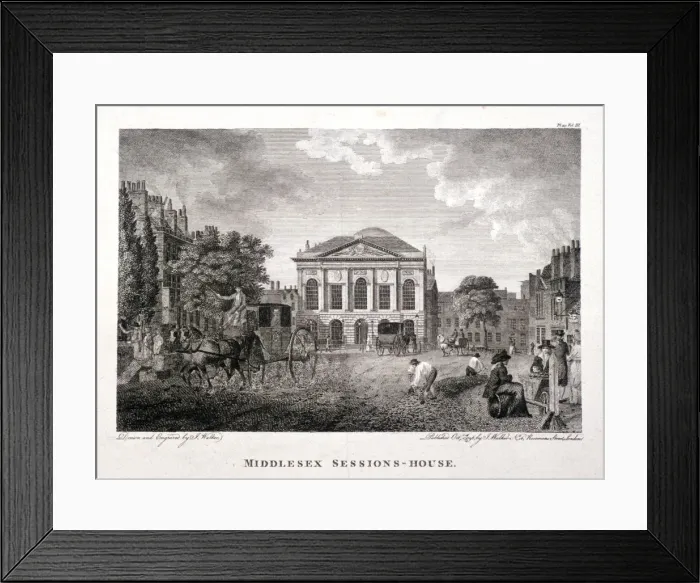 Framed Print : Clerkenwell Green, Finsbury, London, 1796. Artist: James Walker Framed Print : Clerkenwell Green, Finsbury, London, 1796. Artist: James Walker