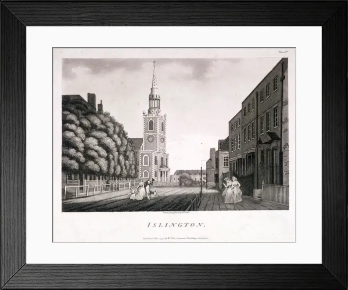 Framed Print : St Mary, Islington, London, 1792. Artist: William Ellis Framed Print : St Mary, Islington, London, 1792. Artist: William Ellis