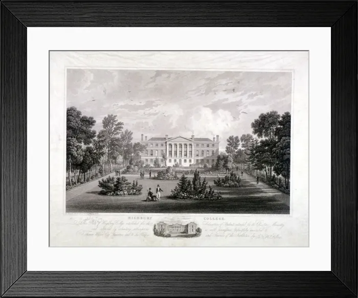 Framed Print : Highbury College, Highbury, Islington, London, 1826. Artist: James Sargant Storer Framed Print : Highbury College, Highbury, Islington, London, 1826. Artist: James Sargant Storer