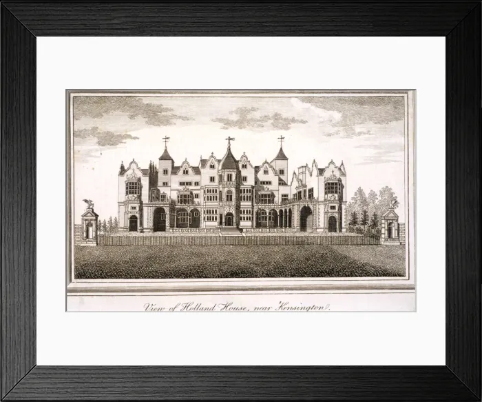 Framed Print : Holland House, Kensington, London, c1750 Framed Print : Holland House, Kensington, London, c1750