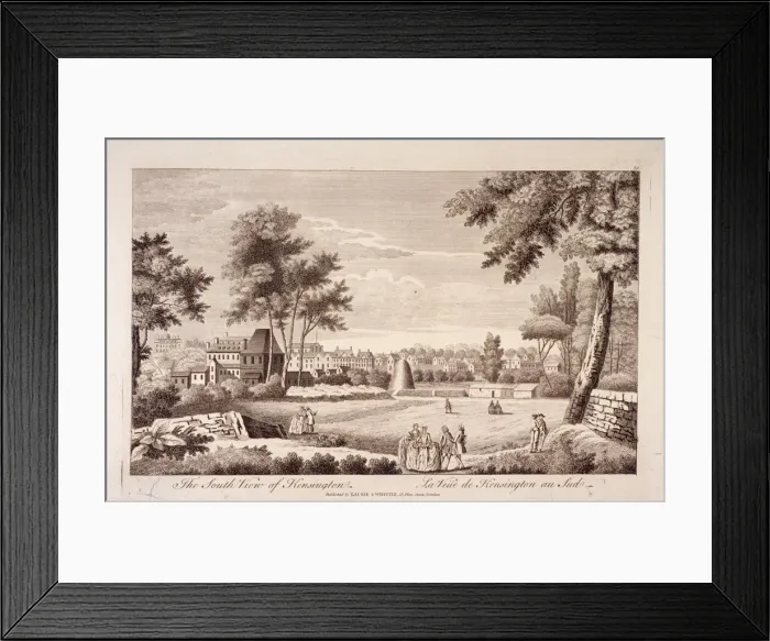 Framed Print : South view of Kensington, London, c1750 Framed Print : South view of Kensington, London, c1750