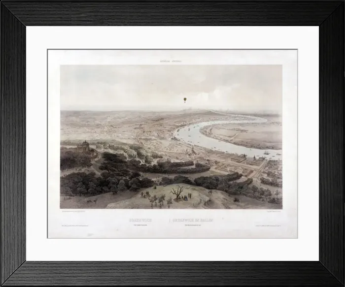 Framed Print : Greenwich, London, c1845. Artist: Jules Louis Arnout Framed Print : Greenwich, London, c1845. Artist: Jules Louis Arnout