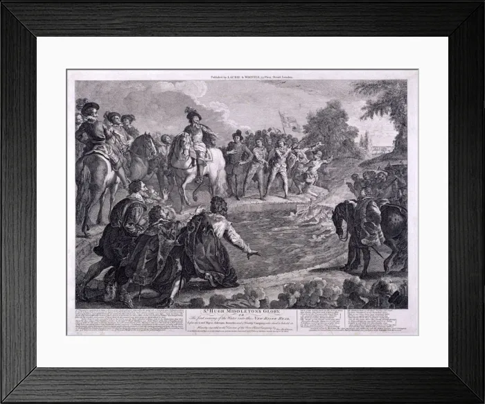 Framed Print : New River Head, Finsbury, London, c1740. Artist: George Bickham Framed Print : New River Head, Finsbury, London, c1740. Artist: George Bickham