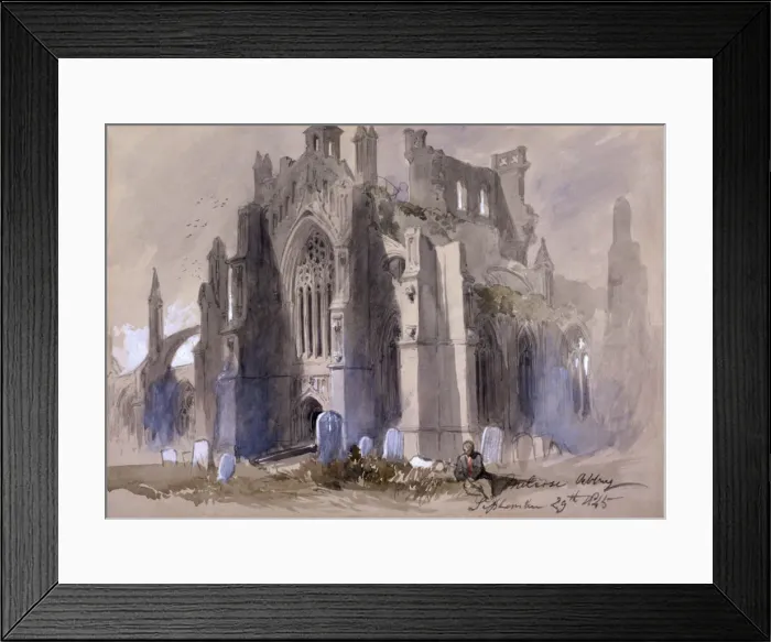 Framed Print : Melrose Abbey, 1845. Artist: Sir John Gilbert Framed Print : Melrose Abbey, 1845. Artist: Sir John Gilbert