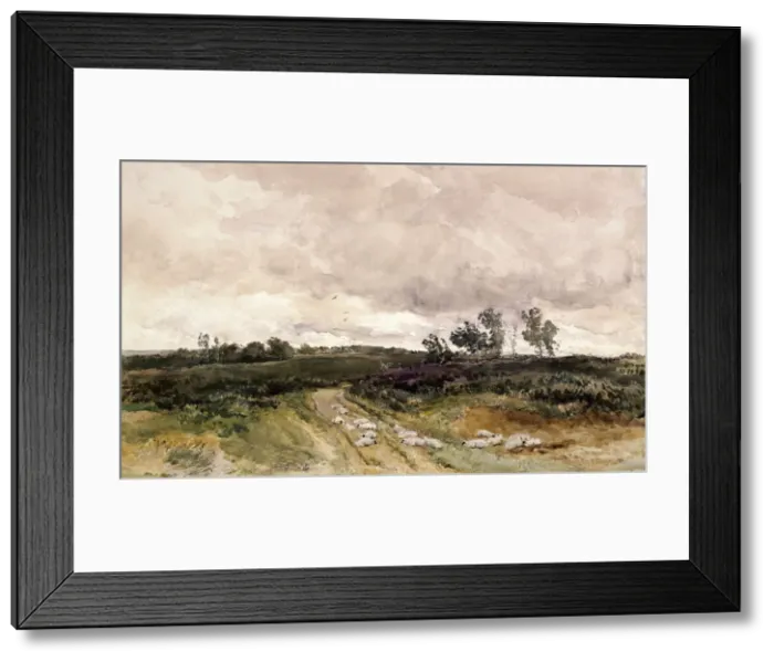 Framed Print : Moorland Scene, 1878. Artist: Thomas Collier Framed Print : Moorland Scene, 1878. Artist: Thomas Collier