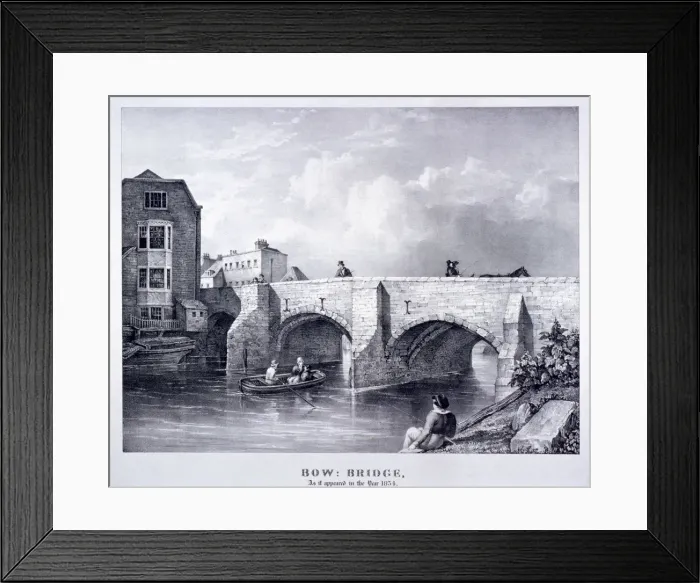 Framed Print : Bow Bridge, Poplar, London, 1834 Framed Print : Bow Bridge, Poplar, London, 1834