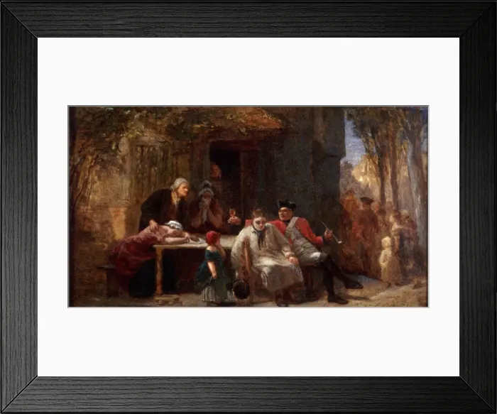 Framed Print : Conscription, 1851. Artist: Frederick Goodall Framed Print : Conscription, 1851. Artist: Frederick Goodall