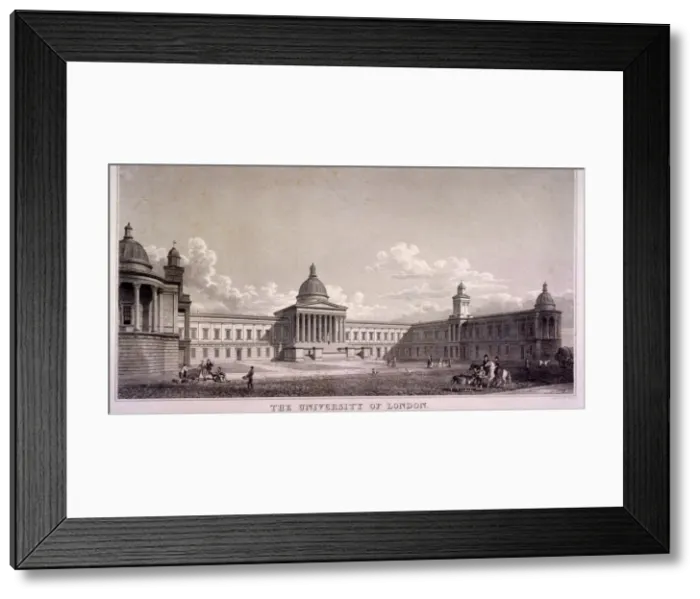Framed Print : The University of London, Gower Street, St Pancras, London, c1835. Artist: Thomas Higham Framed Print : The University of London, Gower Street, St Pancras, London, c1835. Artist: Thomas Higham