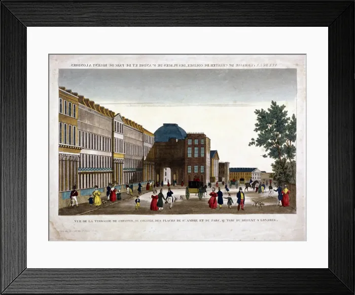Framed Print : Chester Terrace, St Marylebone, London, c1830 Framed Print : Chester Terrace, St Marylebone, London, c1830