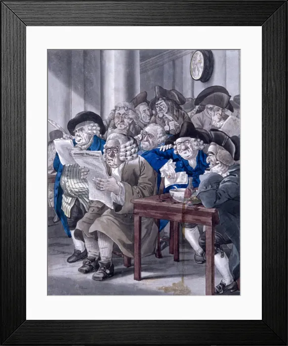Framed Print : Stock-Jobbers Extraordinary, Stock Exchange, London, c1795. Artist: Robert Dighton Framed Print : Stock-Jobbers Extraordinary, Stock Exchange, London, c1795. Artist: Robert Dighton