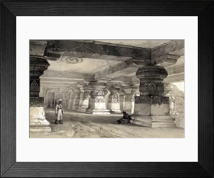 Framed Print : Interior of Lanka, Ellora, India, 1845. Artist: Thomas Colman Dibdin Framed Print : Interior of Lanka, Ellora, India, 1845. Artist: Thomas Colman Dibdin