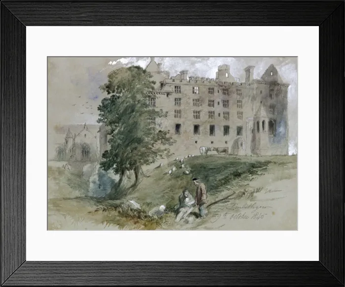 Framed Print : Linlithgow Castle, West Lothian, Scotland, 1845. Artist: Sir John Gilbert Framed Print : Linlithgow Castle, West Lothian, Scotland, 1845. Artist: Sir John Gilbert