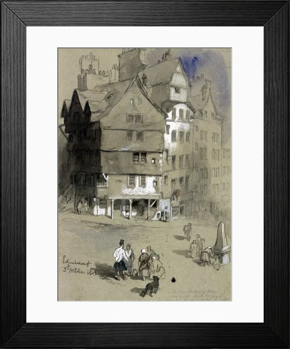 Framed Print : Sir George McKenzies house, Edinburgh, Scotland, 1845. Artist: Sir John Gilbert Framed Print : Sir George McKenzies house, Edinburgh, Scotland, 1845. Artist: Sir John Gilbert