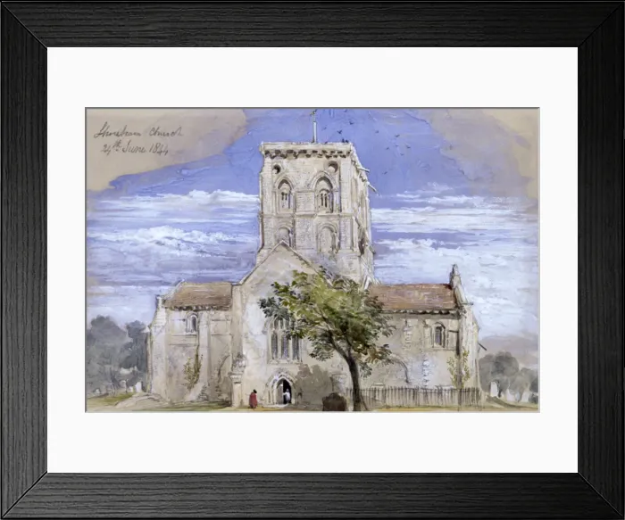 Framed Print : Shoreham Church, Kent, 1844. Artist: Sir John Gilbert Framed Print : Shoreham Church, Kent, 1844. Artist: Sir John Gilbert