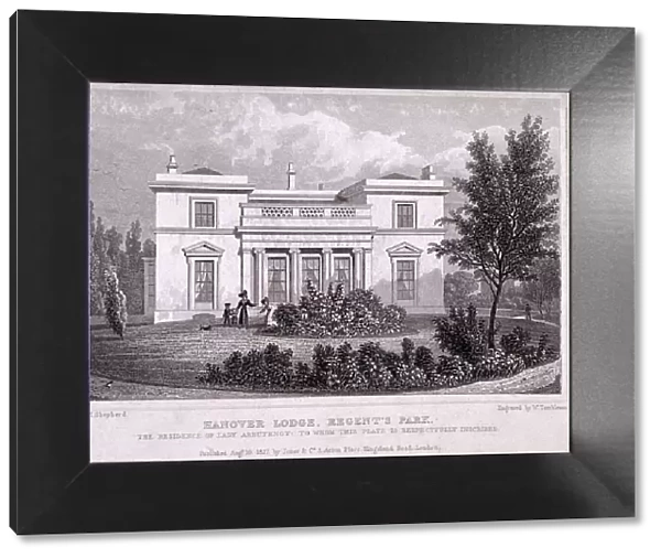 Hanover Lodge, Regents Park, Marylebone, London, 1827. Artist: William Tombleson