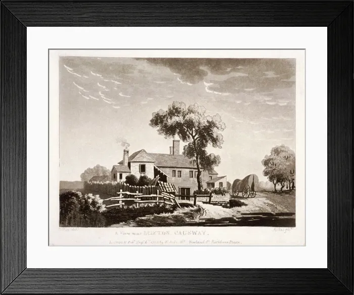 Framed Print : View near Brixton Causeway, Lambeth, London, 1785. Artist: Francis Jukes Framed Print : View near Brixton Causeway, Lambeth, London, 1785. Artist: Francis Jukes