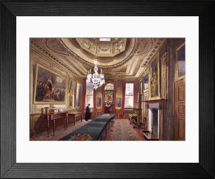 Framed Print : Interior of the Barber Surgeons Hall, London, 1890. Artist: John Crowther Framed Print : Interior of the Barber Surgeons Hall, London, 1890. Artist: John Crowther