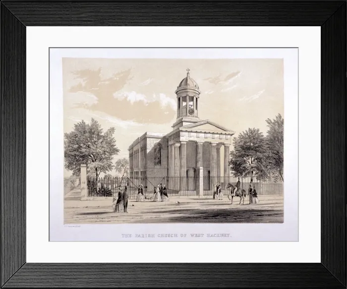 Framed Print : St James, West Hackney, Stoke Newington Road, London, c1860 Framed Print : St James, West Hackney, Stoke Newington Road, London, c1860