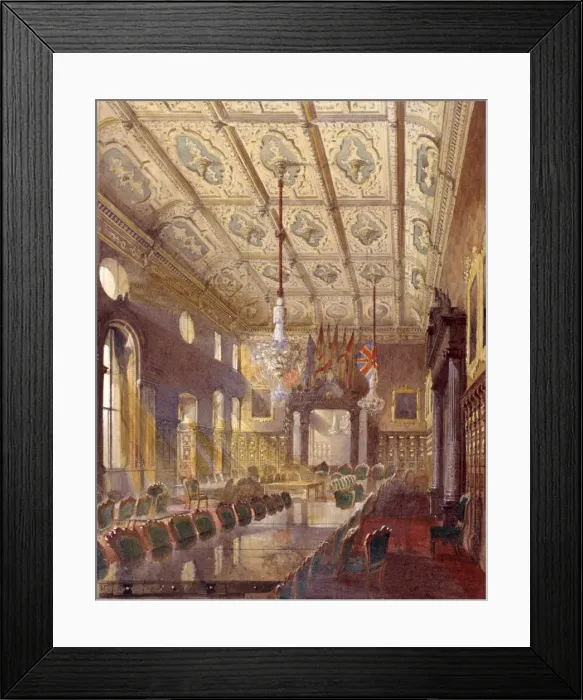 Framed Print : Ironmongers Hall, London, 1888. Artist: John Crowther Framed Print : Ironmongers Hall, London, 1888. Artist: John Crowther