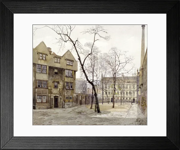 Framed Print : Barnards Inn, London, 1888. Artist: John Crowther Framed Print : Barnards Inn, London, 1888. Artist: John Crowther