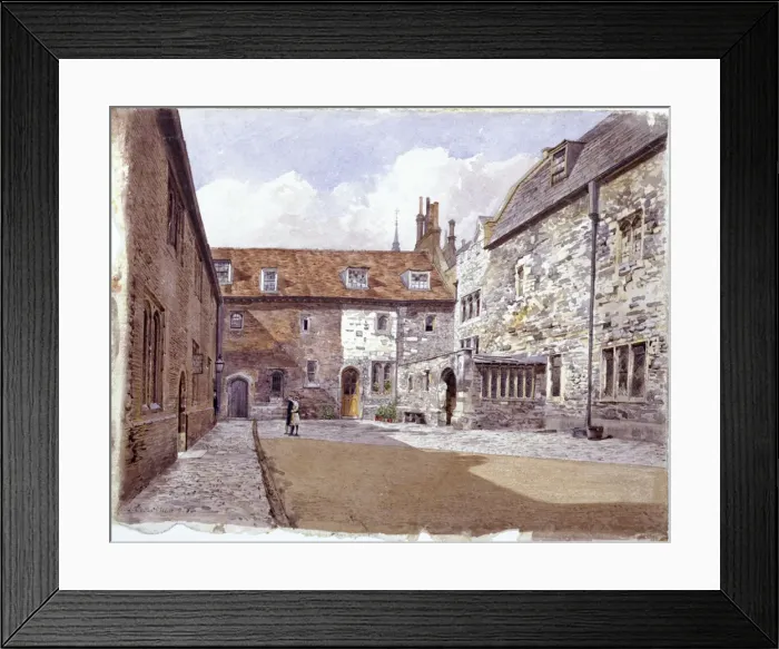 Framed Print : Wash house court, Charterhouse, London, 1884. Artist: John Crowther Framed Print : Wash house court, Charterhouse, London, 1884. Artist: John Crowther