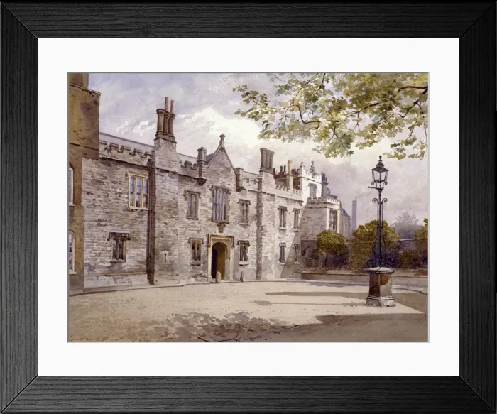Framed Print : Masters Lodge, Charterhouse, London, 1885. Artist: John Crowther Framed Print : Masters Lodge, Charterhouse, London, 1885. Artist: John Crowther
