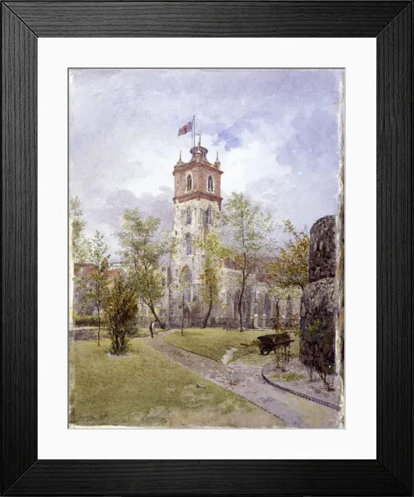 Framed Print : St Giles without Cripplegate, London, 1882. Artist: John Crowther Framed Print : St Giles without Cripplegate, London, 1882. Artist: John Crowther