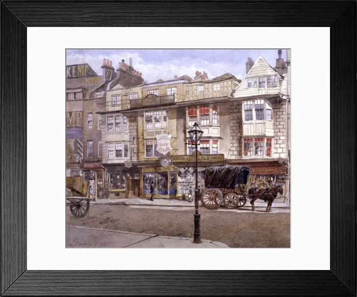 Framed Print : Bishopsgate (Street), London, 1886. Artist: John Crowther Framed Print : Bishopsgate (Street), London, 1886. Artist: John Crowther