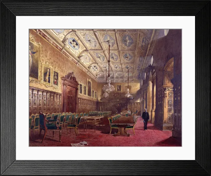Framed Print : Interior of Ironmongers Hall, London, 1888. Artist: John Crowther Framed Print : Interior of Ironmongers Hall, London, 1888. Artist: John Crowther