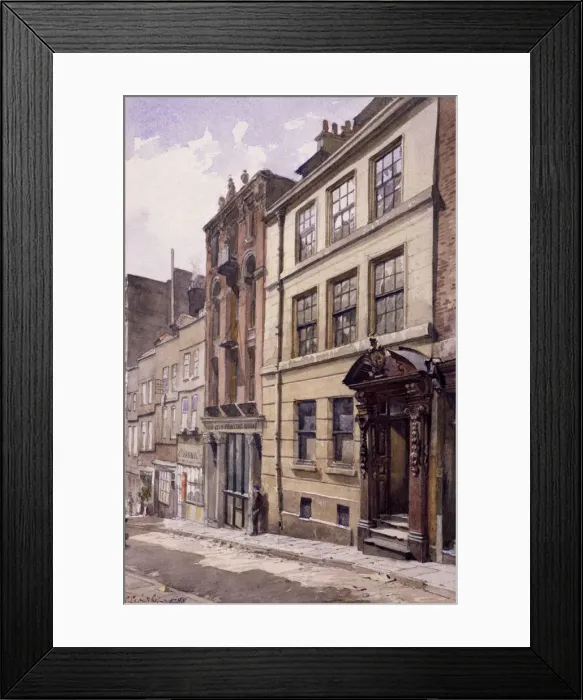 Framed Print : Painter-Stainers Hall, Little Trinity Lane, London, 1888. Artist: John Crowther Framed Print : Painter-Stainers Hall, Little Trinity Lane, London, 1888. Artist: John Crowther