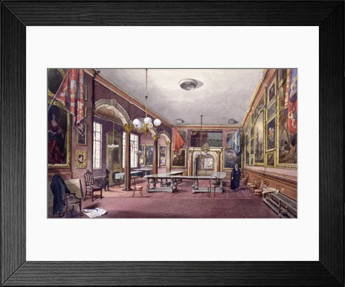 Framed Print : Interior of Painter-Stainers Hall, London, 1888. Artist: John Crowther Framed Print : Interior of Painter-Stainers Hall, London, 1888. Artist: John Crowther