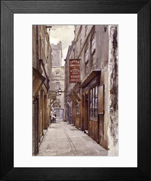 Framed Print : Botolph Alley, London, 1886. Artist: John Crowther Framed Print : Botolph Alley, London, 1886. Artist: John Crowther