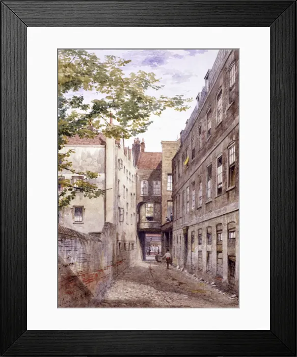 Framed Print : White Horse Inn, Fetter Lane, London, 1882. Artist: John Crowther Framed Print : White Horse Inn, Fetter Lane, London, 1882. Artist: John Crowther