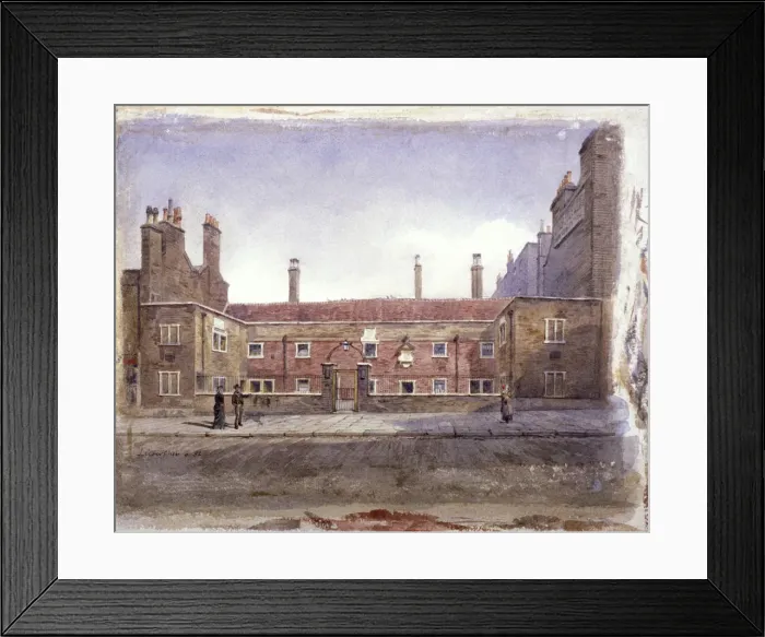 Framed Print : Stafford Alms Houses, Grays Inn Road, London, 1882 Artist: John Crowther Framed Print : Stafford Alms Houses, Grays Inn Road, London, 1882 Artist: John Crowther