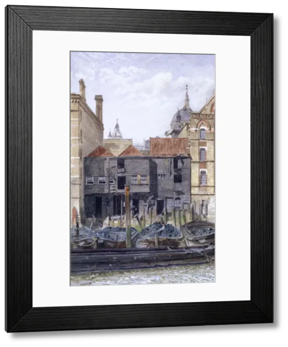 Framed Print : Pauls Wharf, London, 1881. Artist: John Crowther Framed Print : Pauls Wharf, London, 1881. Artist: John Crowther