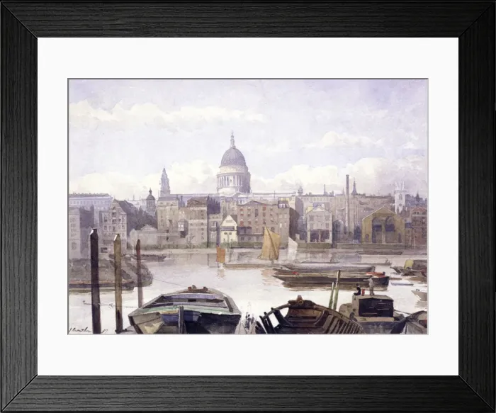 Framed Print : St Pauls Cathedral, London, 1887. Artist: John Crowther Framed Print : St Pauls Cathedral, London, 1887. Artist: John Crowther