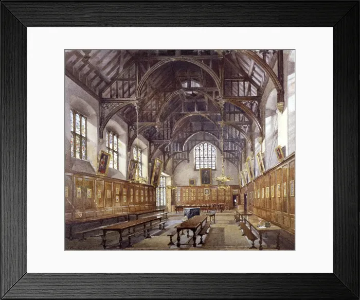 Framed Print : Grays Inn Hall, London, 1886. Artist: John Crowther Framed Print : Grays Inn Hall, London, 1886. Artist: John Crowther