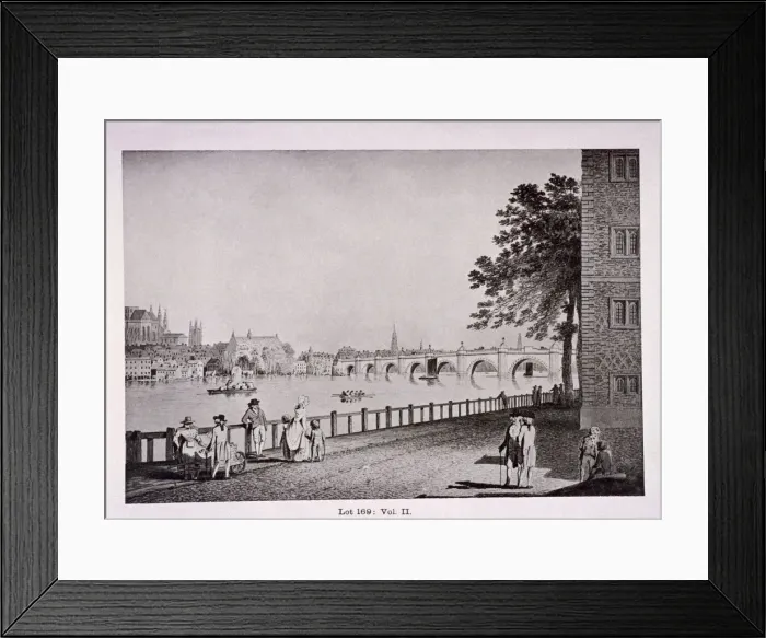 Framed Print : Westminster Bridge, London, (c1925?) Artist: Thomas Malton II Framed Print : Westminster Bridge, London, (c1925?) Artist: Thomas Malton II