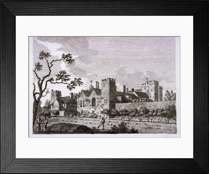 Framed Print : Garden at Lambeth Palace, London, 1786. Artist:s Sparrow Framed Print : Garden at Lambeth Palace, London, 1786. Artist:s Sparrow