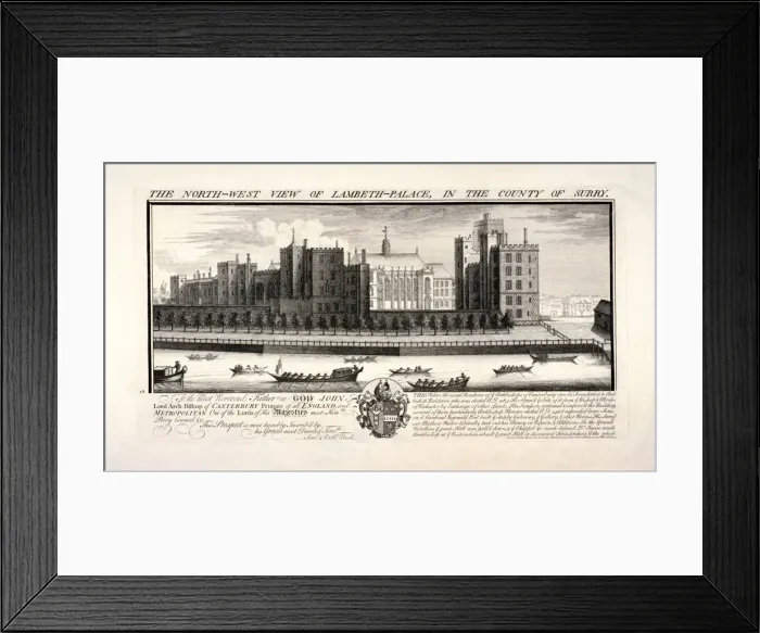 Framed Print : Lambeth Palace, London, 1745. Artist: Pierre-Charles Canot Framed Print : Lambeth Palace, London, 1745. Artist: Pierre-Charles Canot
