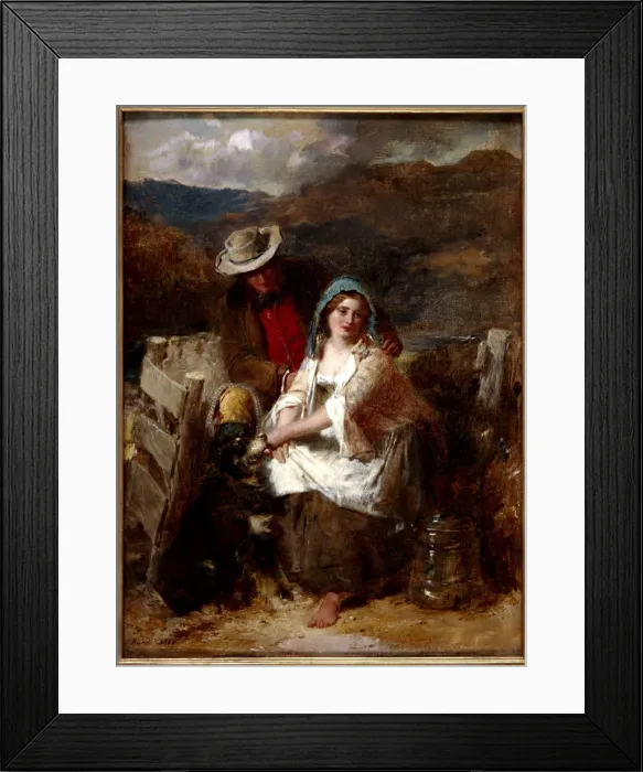 Framed Print : Too young to be married, 1869. Artist: Thomas Faed Framed Print : Too young to be married, 1869. Artist: Thomas Faed