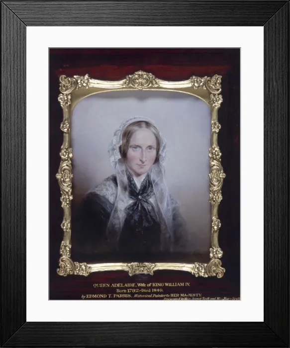 Framed Print : Portrait of Queen Adelaide, 1859. Artist: Edmund Thomas Parris Framed Print : Portrait of Queen Adelaide, 1859. Artist: Edmund Thomas Parris