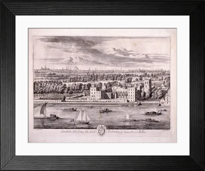 Framed Print : Lambeth Palace, London, 1697. Artist: Johannes Kip Framed Print : Lambeth Palace, London, 1697. Artist: Johannes Kip