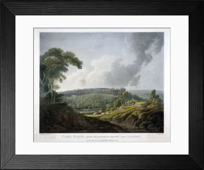 Framed Print : Caen Wood, St Pancras, London, 1799. Artist: John Rathbone Framed Print : Caen Wood, St Pancras, London, 1799. Artist: John Rathbone