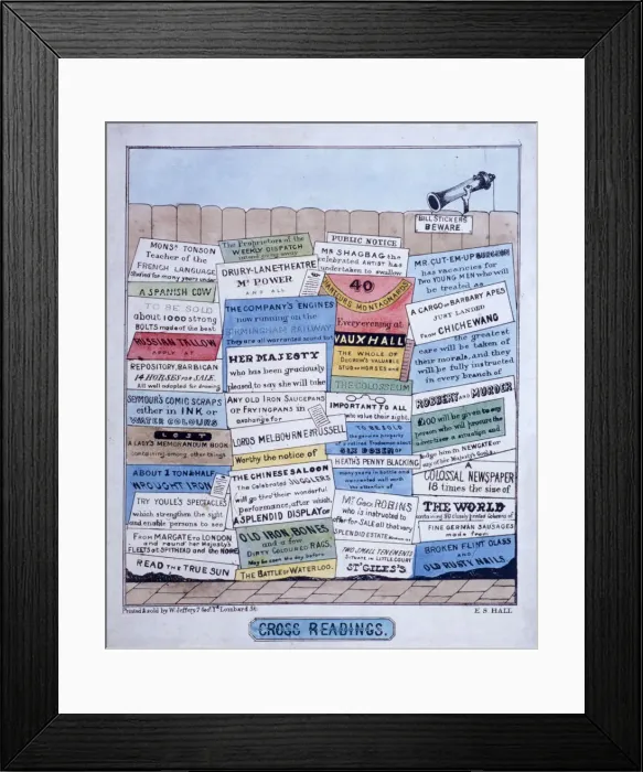Framed Print : Cross Readings, c1830. Artist: ES Hall Framed Print : Cross Readings, c1830. Artist: ES Hall